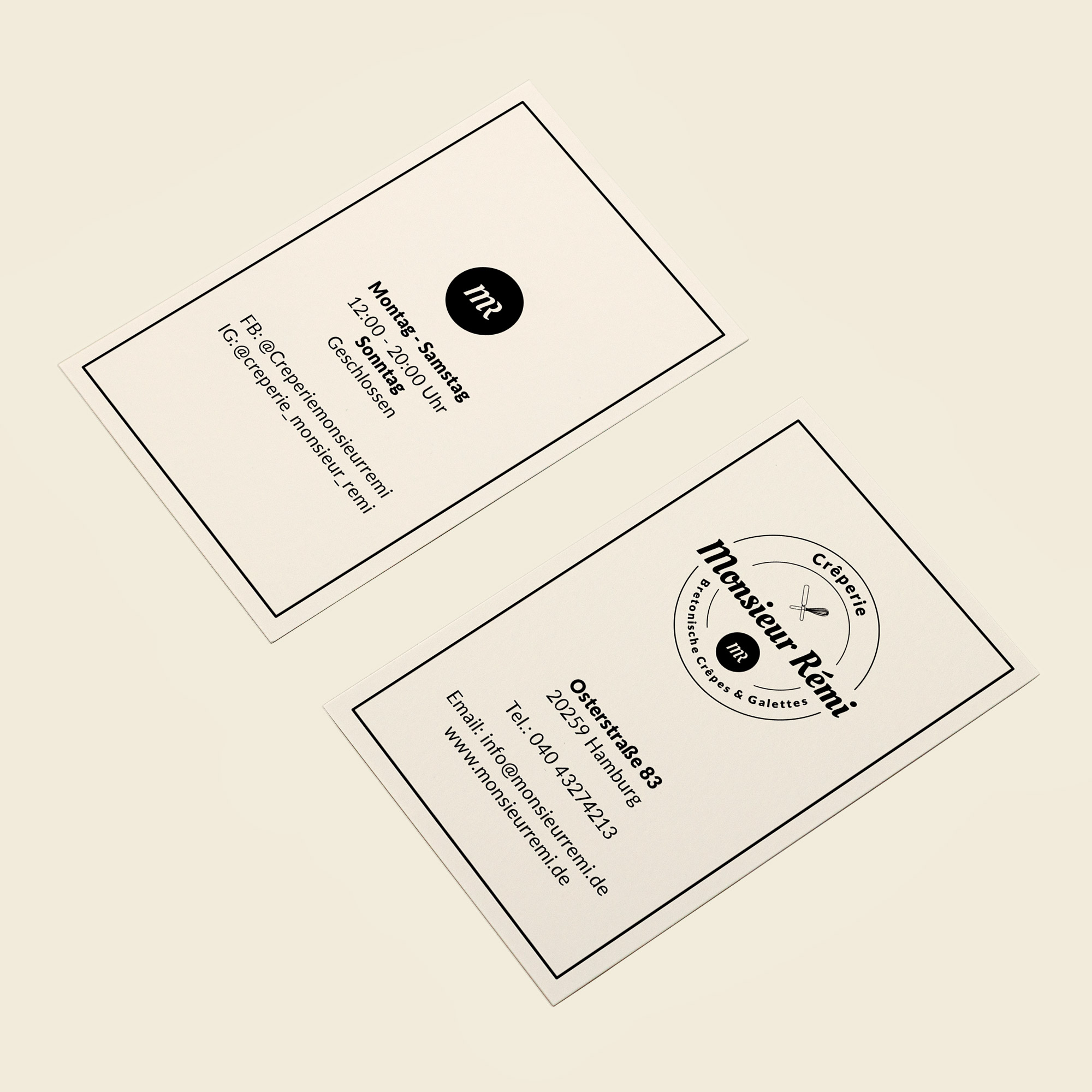 Theodore Thonga Studio x Monsieur Remi Visitenkarte
